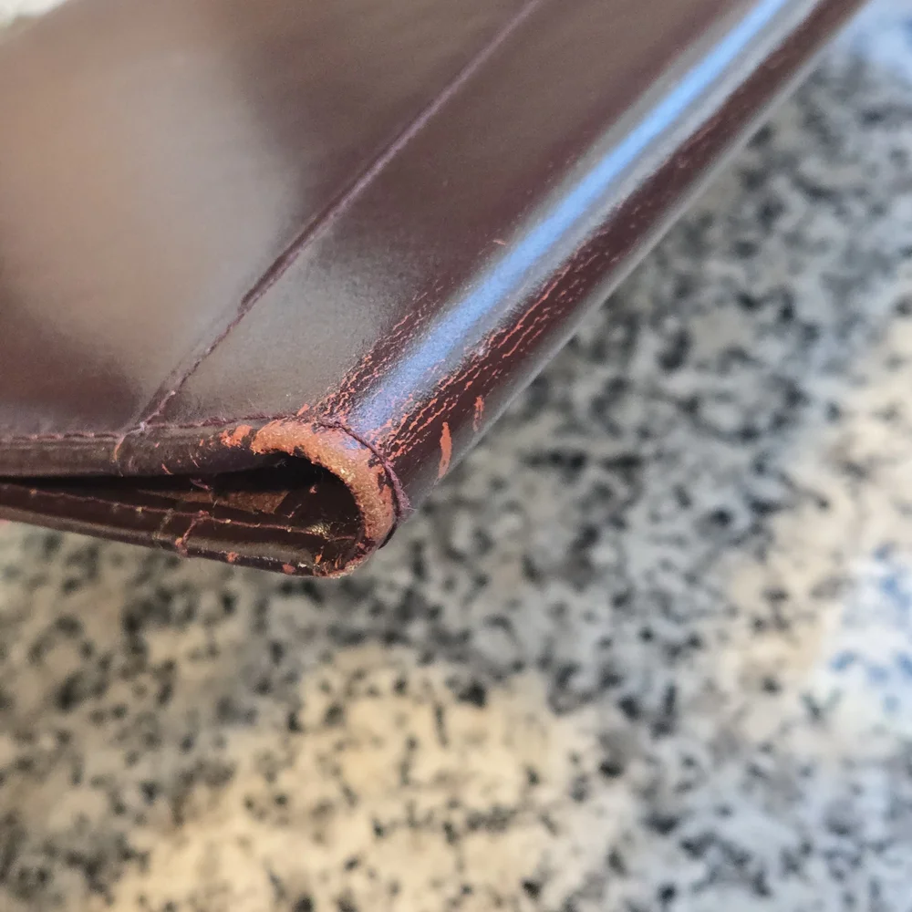 ​Vintage Burgundy Leather Portfolio / Padfolio - Monogrammed 